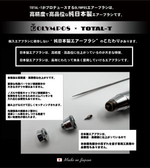 Photo3: HP-74D (Simple packaging)＜With nozzle mounting driver＞【Special price to compete with Chinese OEM airbrushes】